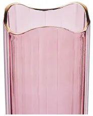 Blumenvase PERDIKI 30 cm Glas Rosa_838149