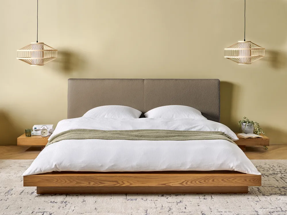Wasserbett Bouclé ZEN 160 x 200 cm Naturfarbene Esche_1079888