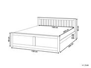 Bett mit Lattenrost Kiefernholz OLENDON 140 x 200 cm Weiß_955148