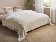 Tagesdecke TOUTLI Baumwolle 220 x 240 cm Hellbeige_917963