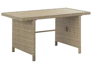 Lounge Set mit Tisch und Ottomane 5-Sitzer FONTI inkl. Kissen Polyrattan Braun_820238
