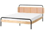 Bett mit Lattenrost Rattan BOUSSICOURT 160 x 200 cm Hellbraun_1011634