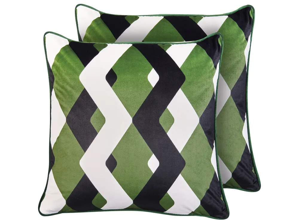 Gartenkissen 2er Set SWAY Geometrisches Muster 45 x 45 cm Bunt
