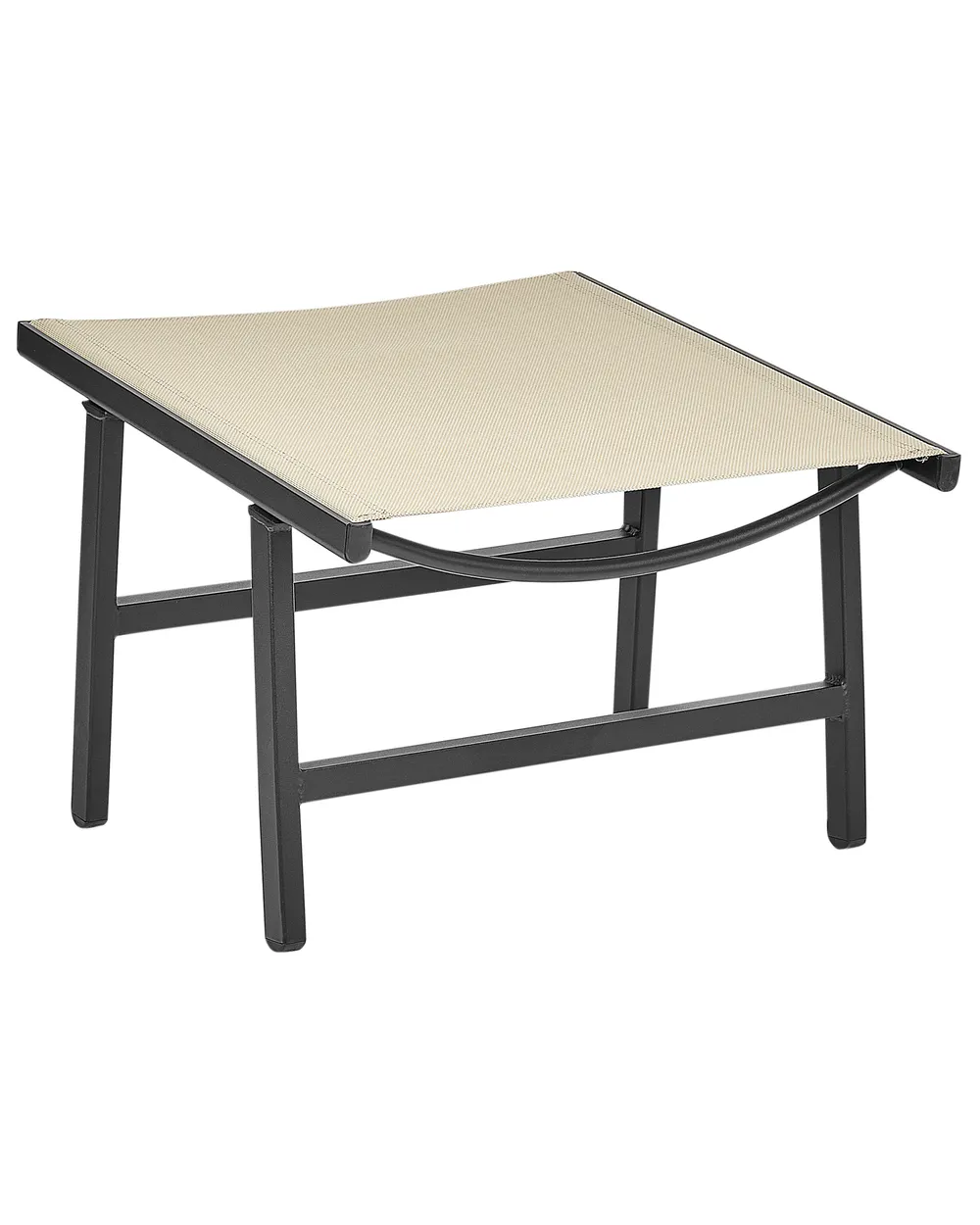 Gartenstuhl MARCEDDI mit Fußstütze Metall Beige_928441