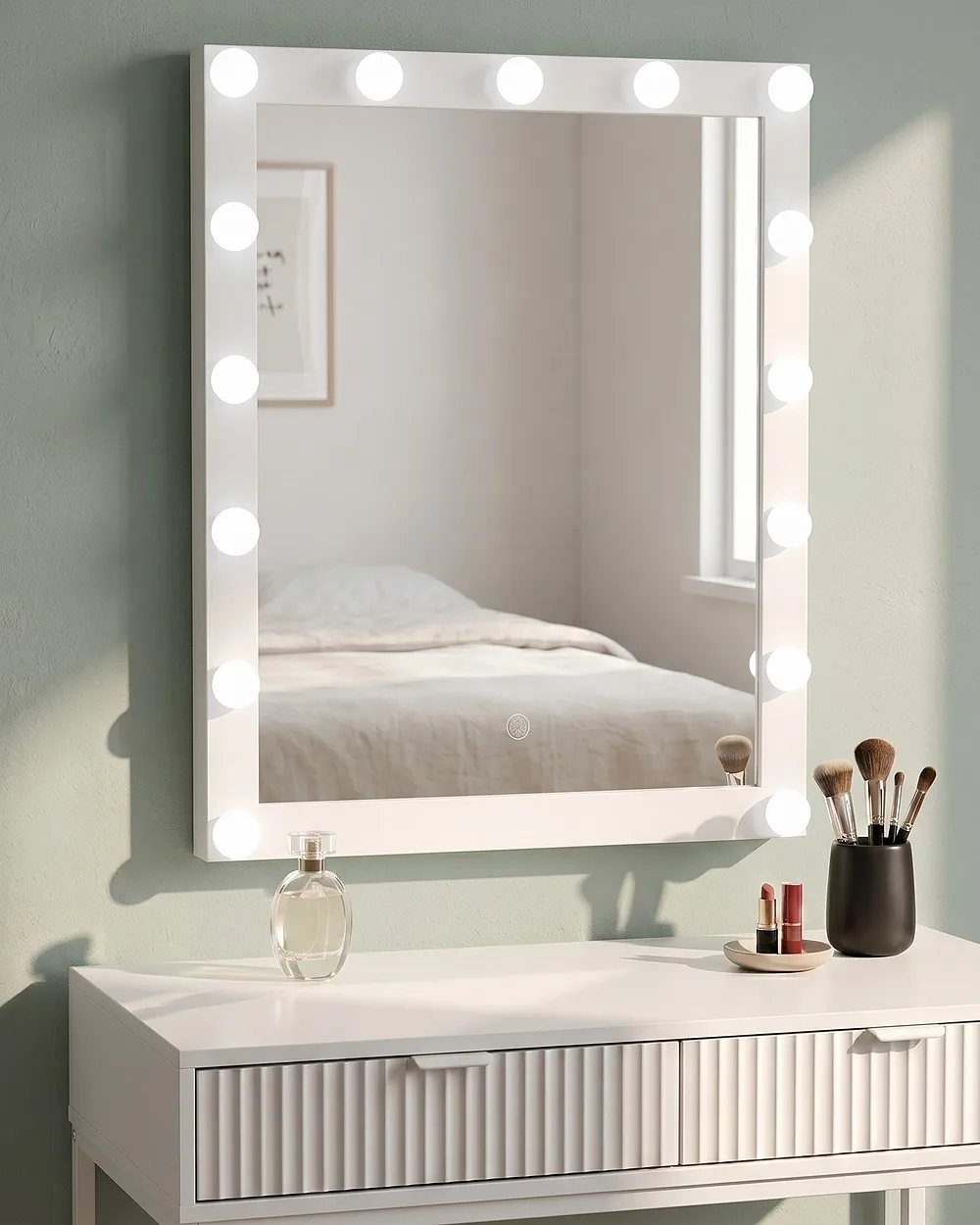 LED-Badezimmer-Spiegel ODENAS 50 cm 60 cm Weiß_1155736