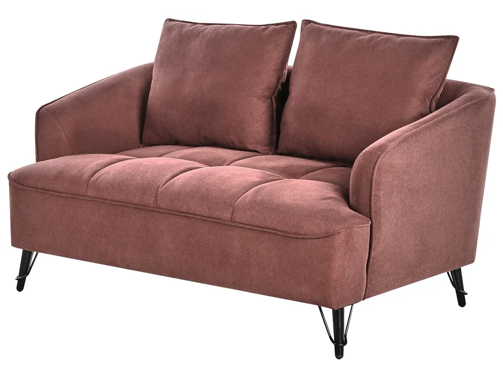 Sofa 2-Sitzer HOBRO Stoff Burgunderrot_943772