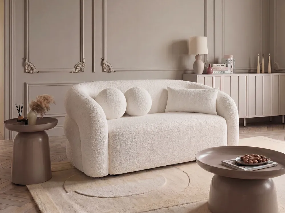 Sofa 2 Seater EGEDAAL Boucle White_1055899