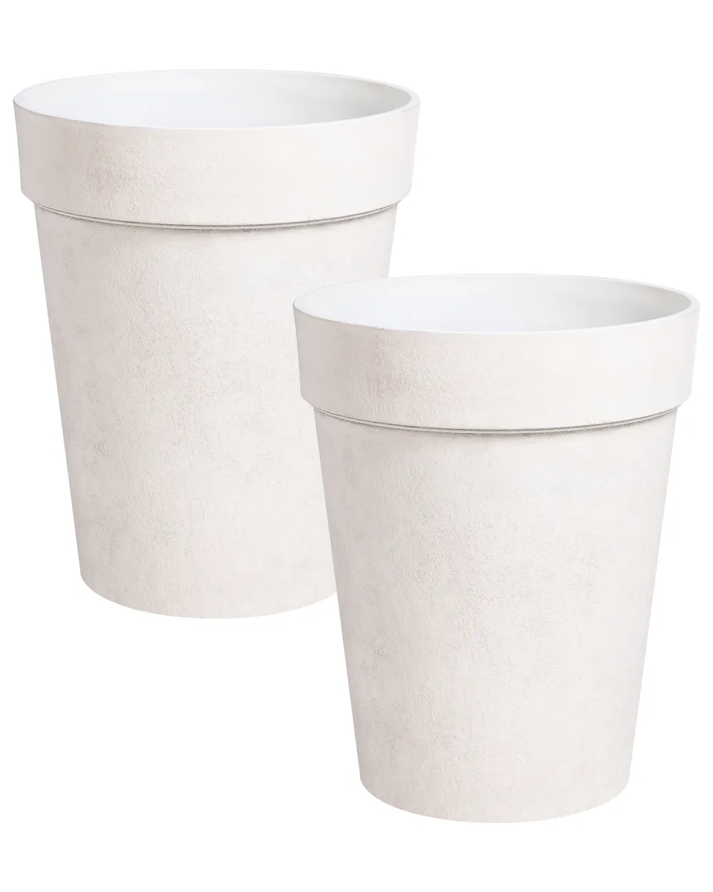 Set van 2 bloempotten TROLLIUS 41 cm Beige