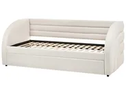 Trundle Bed Boucle ALBIAC 90 x 200 cm (EU Single) White_1021949