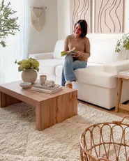 Sofa 3 Seater ALLA Boucle Off-White_923044