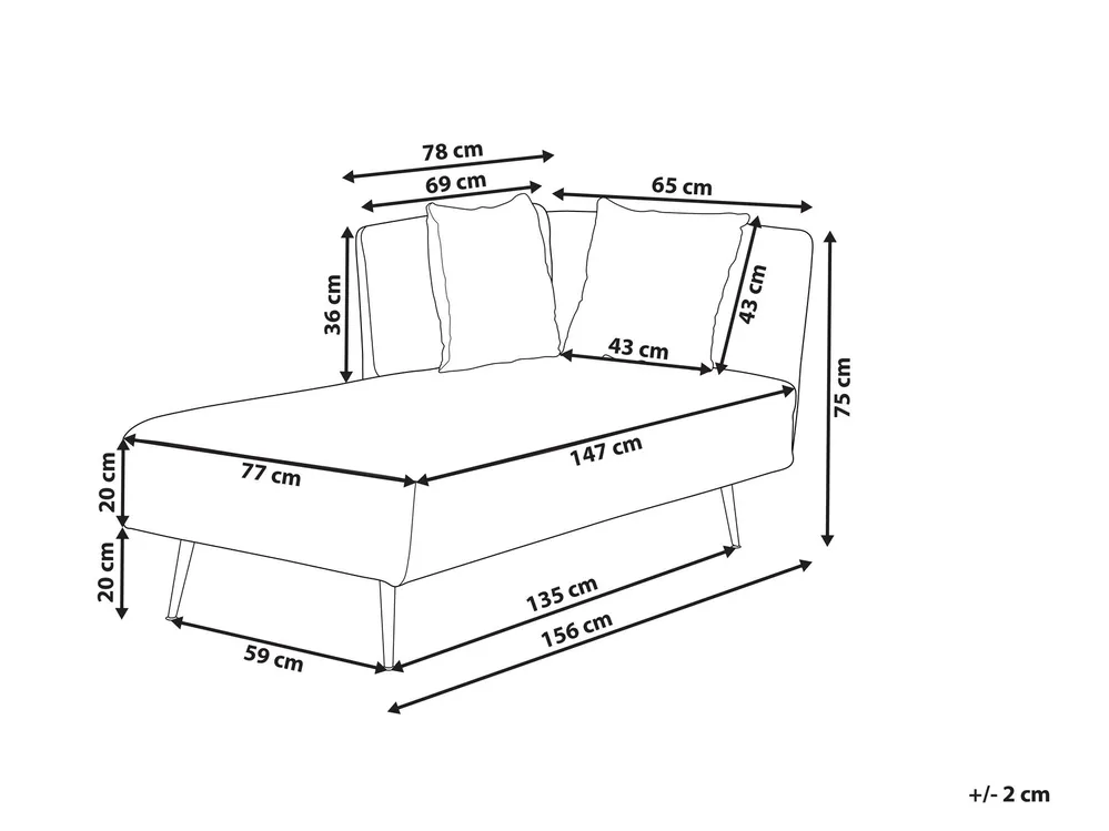 Rechtsseitige Chaiselongue RIOM Stoff Rot_949788
