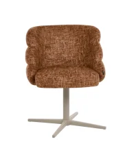 Dining Chair Swivel YOUNGSTOWN Fabric Golden Brown_1161896