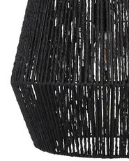 Pendant Lamp GWERU Paper Rope Black_827356