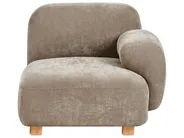 Modulsofa 2-Sitzer AMLI mit Ottomane Stoff Beige_1070312