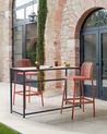 Set mit 2 Barstühlen ARICCIA 2 in 1 Kunststoff Hellrot