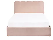 Bett mit Stauraum NANTERRE Stoff Pastellrosa 140 x 200 cm_1084616