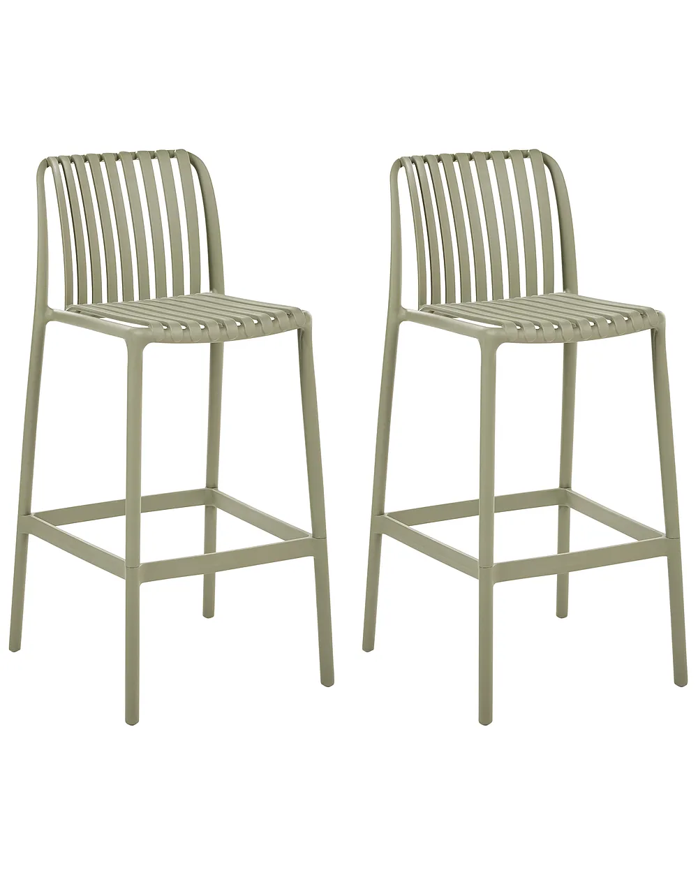 Set mit 2 Barstühlen ARICCIA Kunststoff Grün_1149259