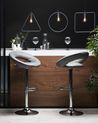 Set mit 2 Barstühlen PEORIA drehbar Kunstleder Grau