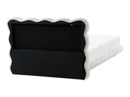 Bett mit Lattenrost Bouclé SOULISSE 120 x 200 cm Cremeweiß_1129907