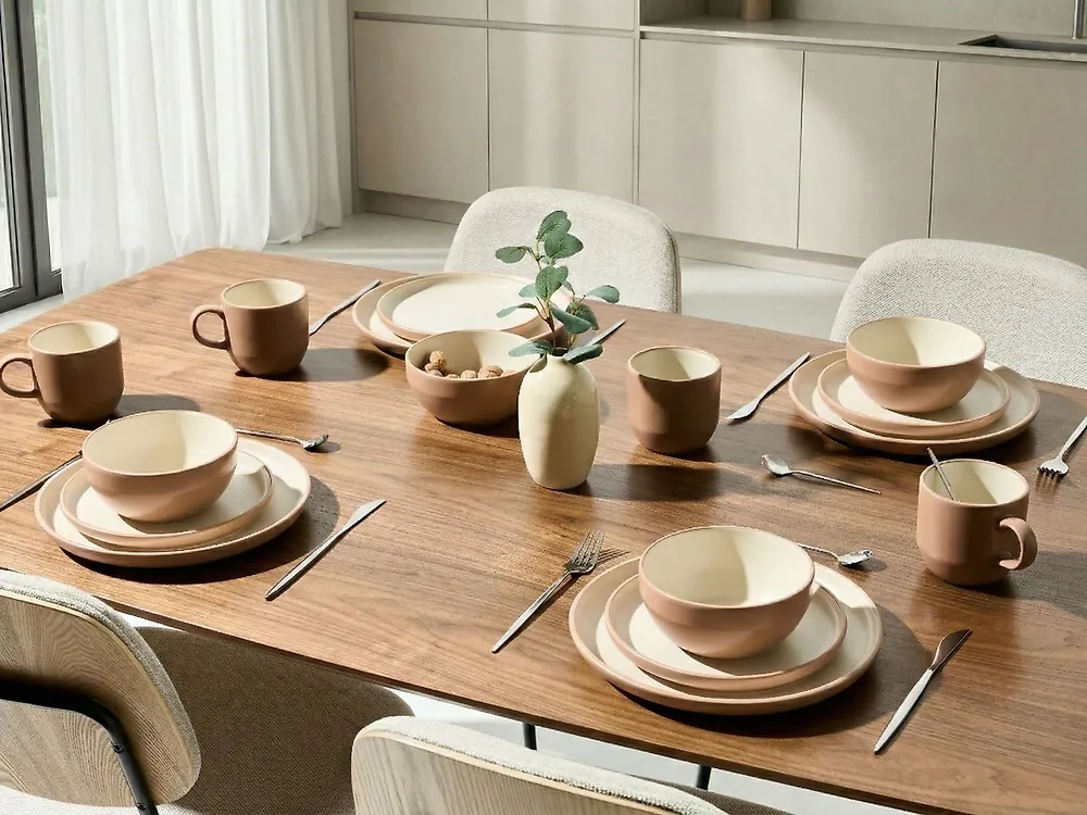 Tafelservice 16-teilig NUTMEG Steinzeug Braun_1174522