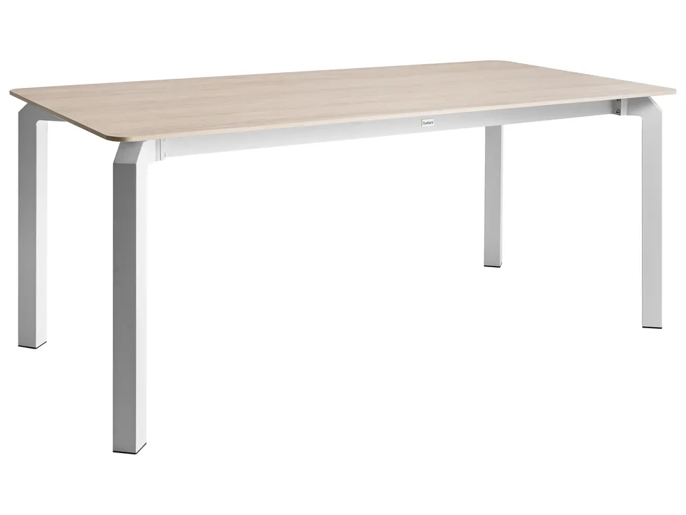 Konferenztisch FELETTO 90 cm 180 cm Stein Travertinoptik