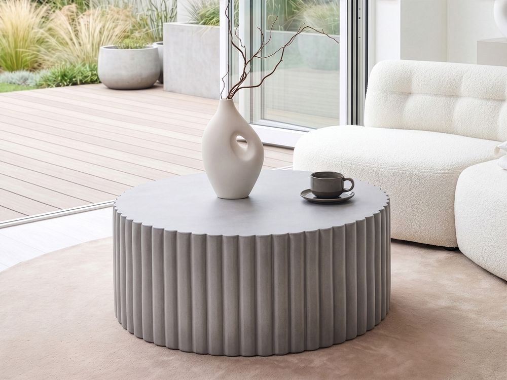 Salontafel POZZA 117 cm 117 cm Grijs