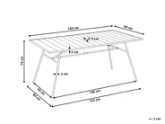 Gartentisch TERENZO 160 cm 90 cm Metall Mintgrün_1077661