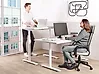Schreibtisch elektrisch höhenverstellbar DESTINAS 160 cm x 72 cm Weiß