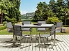 Gartentisch COSOLETO 180 cm 90 cm Glas Grau