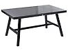 Gartentisch CANETTO 150 cm 90 cm Glas Schwarz