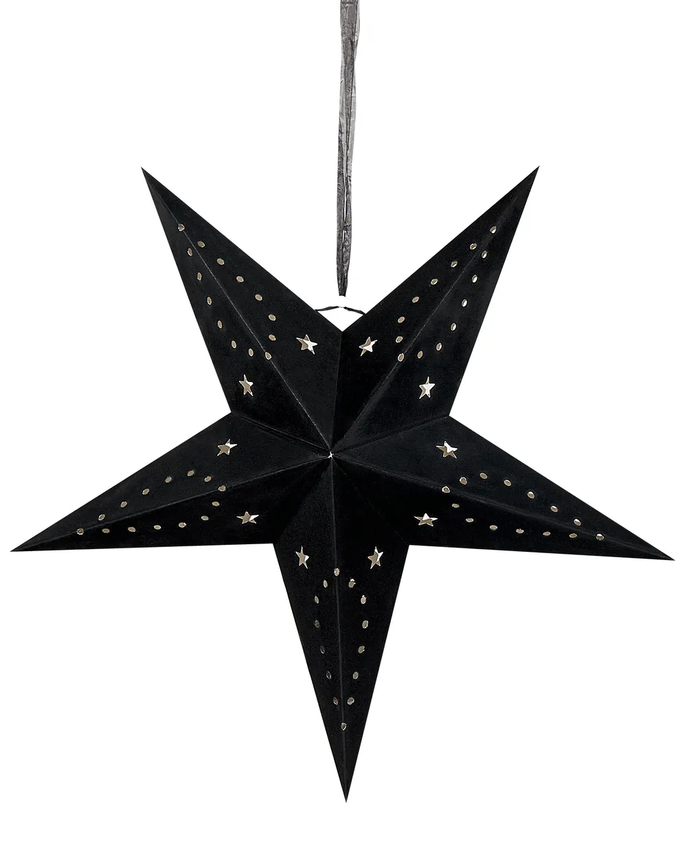 Wanddekoration 2er Set LED MOTTI 60 cm Stern Schwarz_835551