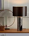 Tischlampe AIKEN Porzellan Schwarz