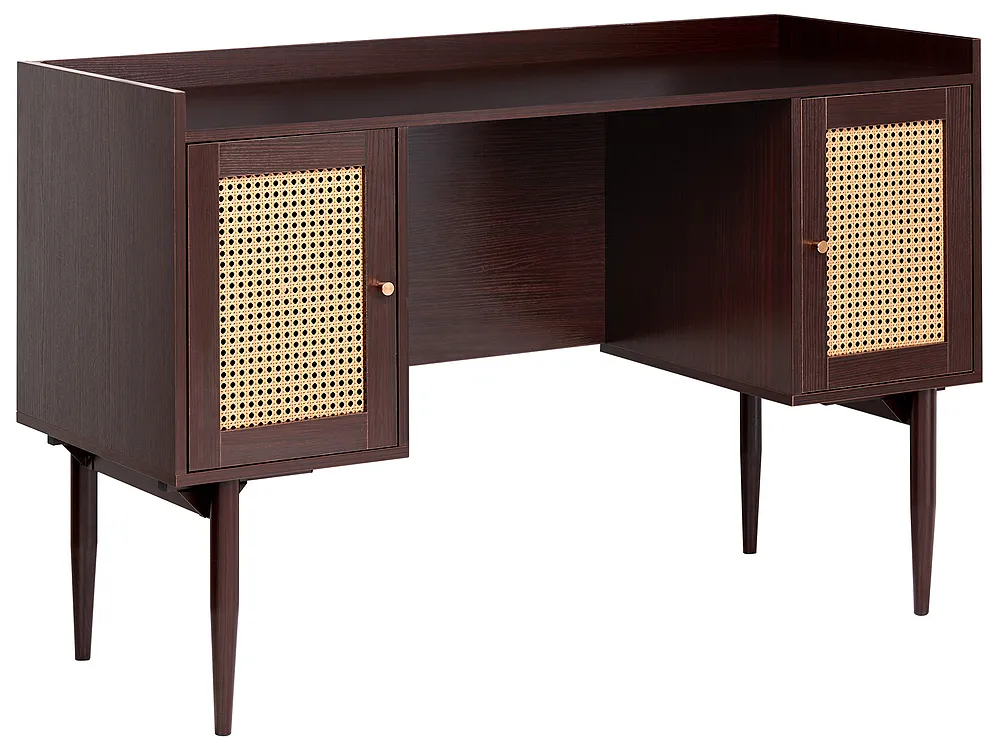 Delovna miza RATANA 130 cm x 50 cm Temno rjava barva