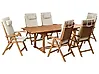 Gartenmöbel Set 6-Sitzer JAVA PREMIUM Akazienholz Taupe