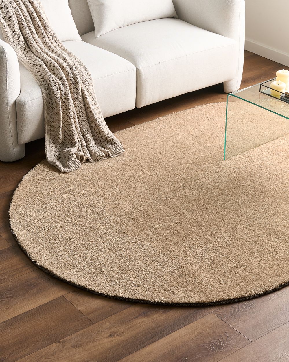 Hoogpoligvloerkleed DEMRE Beige 160 x 230 cm