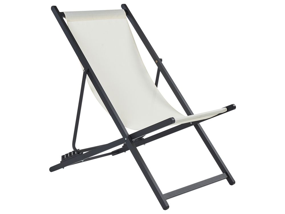 Inklapbare ligstoel LOCRI II Metaal Lichtbeige