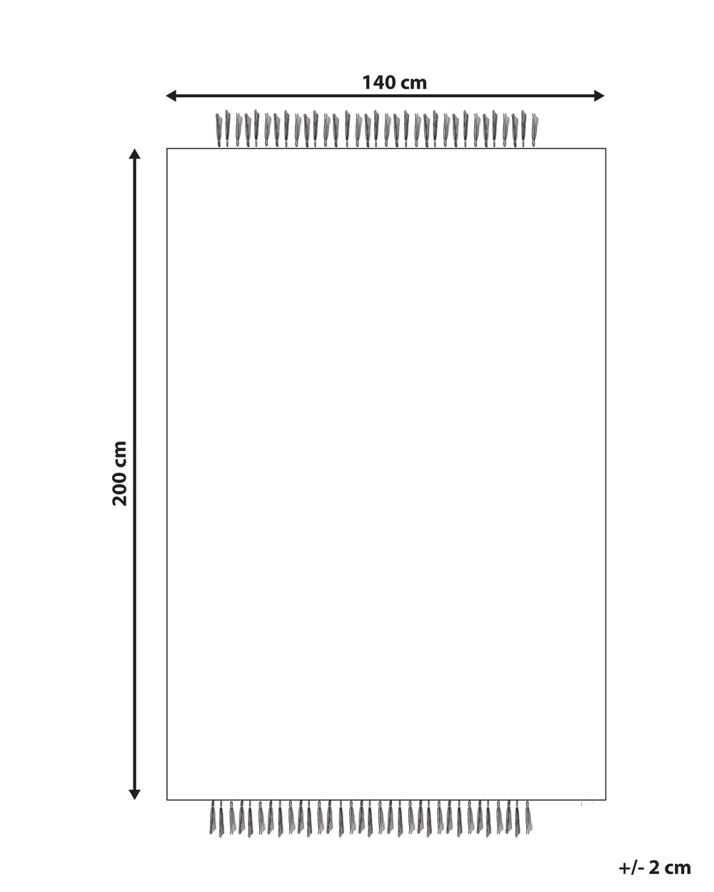 Teppich TACETTIN Weiß 140 x 200 cm Wolle_847204