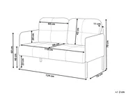Sofa 2 Seater LAHTI Fabric Light Beige_930613