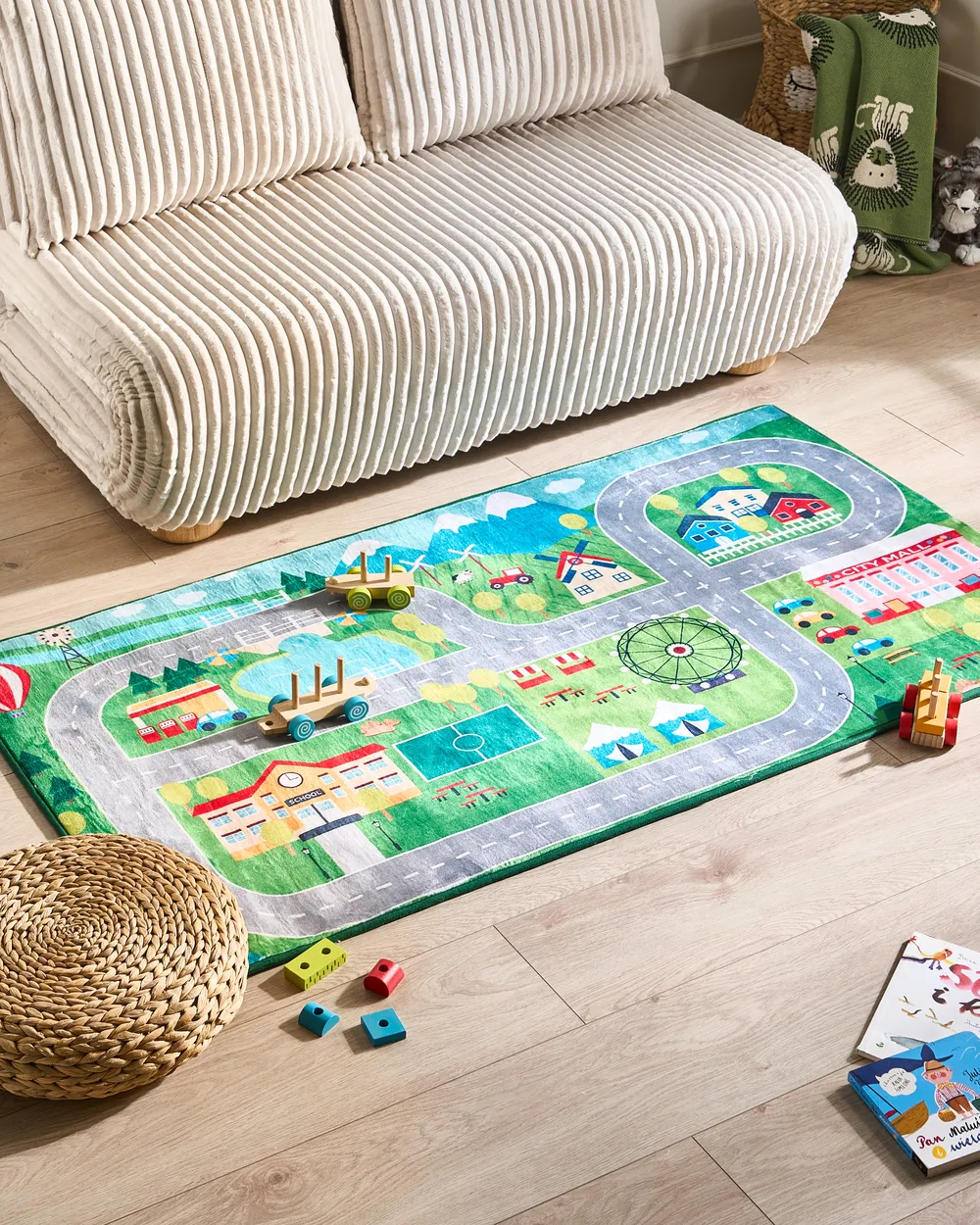 Kinderteppich SEBEN Grün 80 x 150 cm