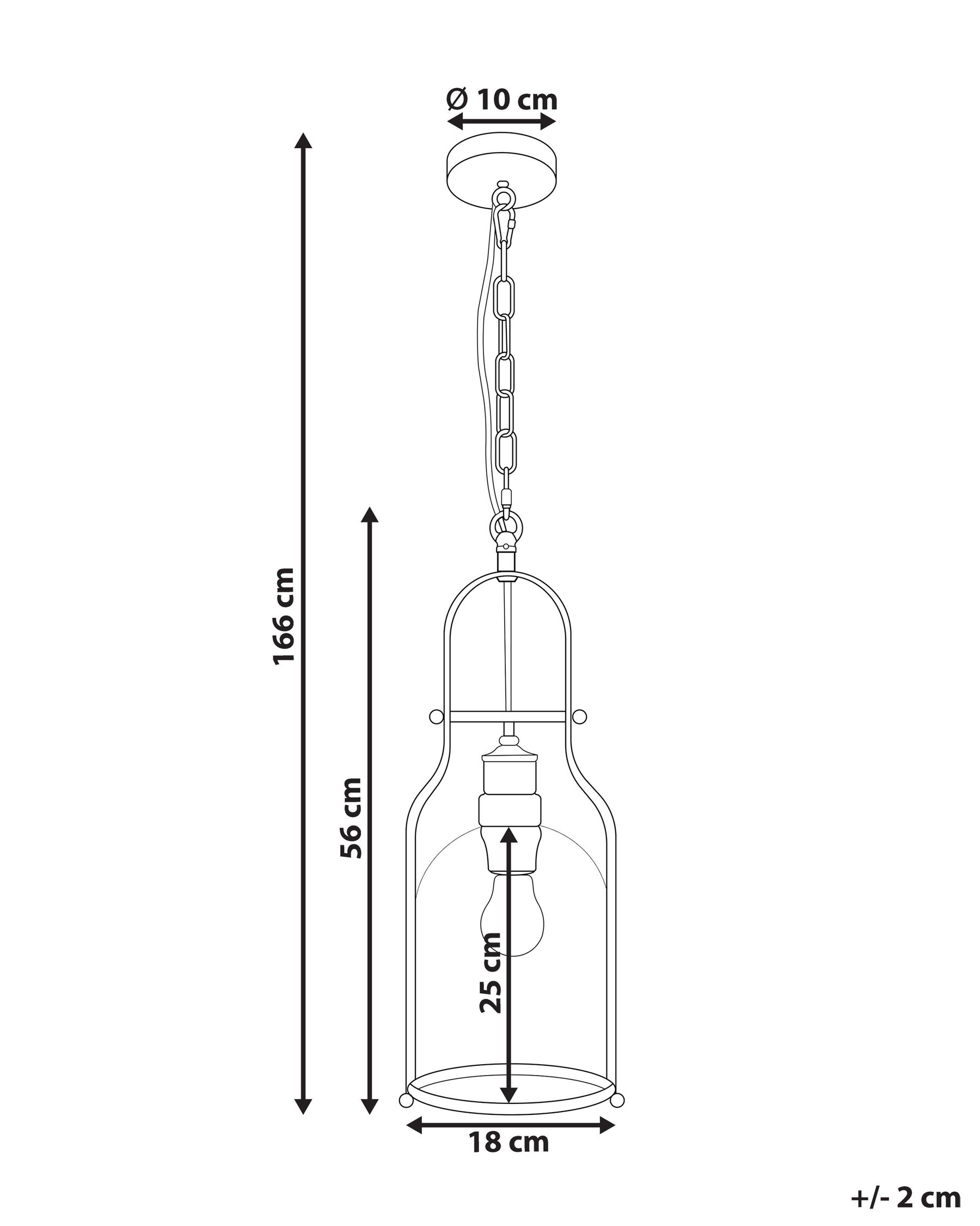 Pendant Lamp BASHILO Metal Black_818215