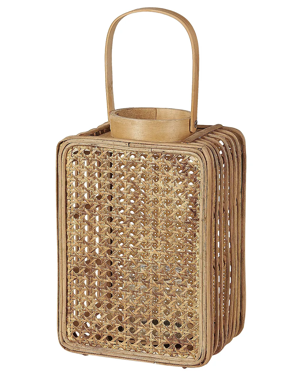 Laterne BANTUL 28 cm Polyrattan Naturfarben