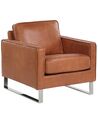 Armchair VIND Faux Leather Golden Brown