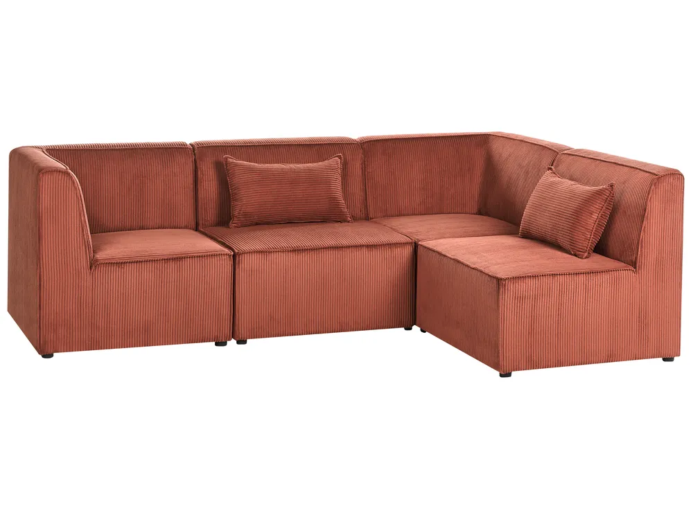 Modul Ecksofa 4-Sitzer LEMVIG Cord Goldbraun linksseitig_1054901