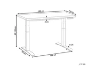 Electric Adjustable Standing Desk DESTINES 120 cm 72 cm Grey/ Black_899453
