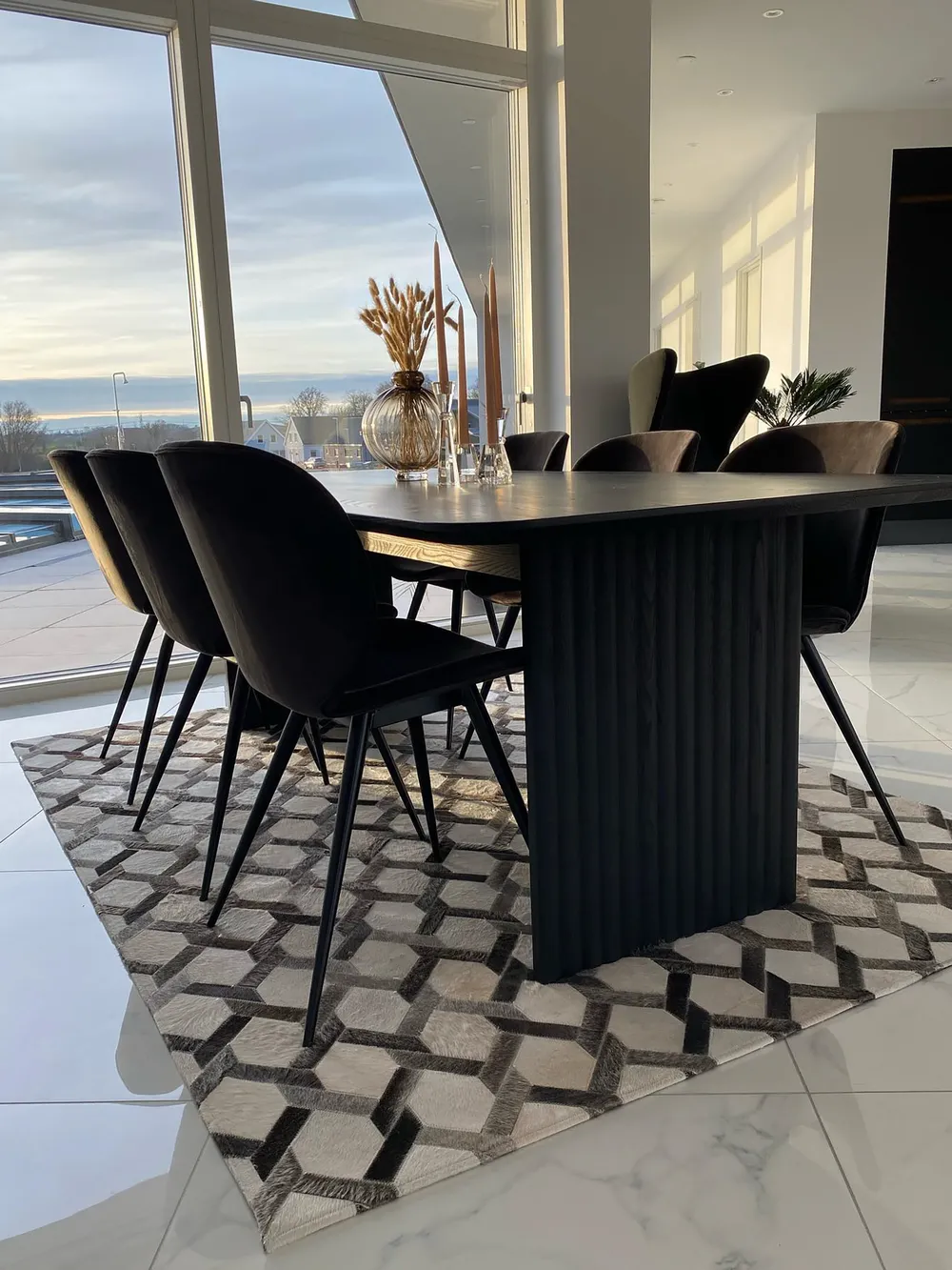 Rug AYDIN Grey 160 x 230 cm Leather_826895