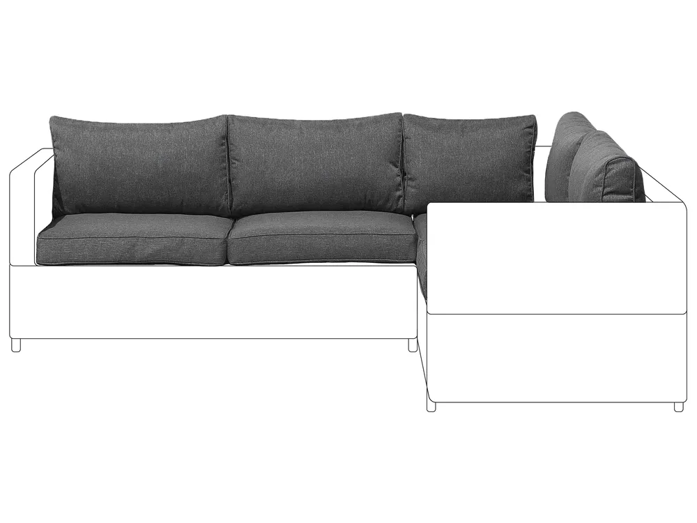 Outdoor Kissenbezug Set AVOLA Dunkelgrau