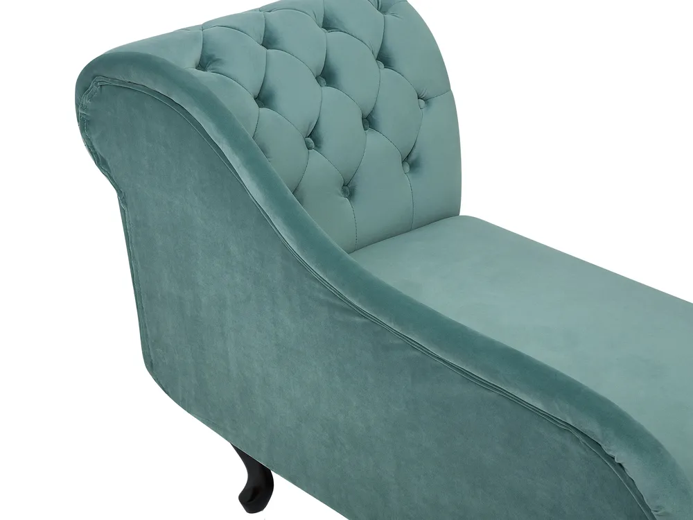 Right-Hand Chaise Longue NIMES Velvet Mint Green_712567