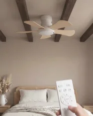 Stropni ventilator z lučjo BIVENS z daljinskim upravljalnikom LED Svetlo bež_1176498