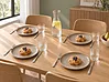 Dessertteller 4er Set COSTMARY Steinzeug Grau 21 cm