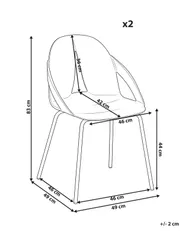 Gartenstuhl 2er Set BOLGHERI Rot_1182966